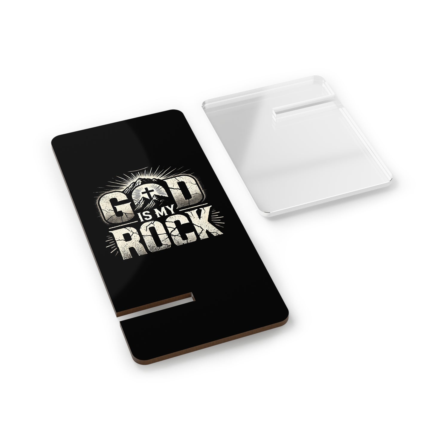 Inspirational Smartphone Stand - "God is My Rock"